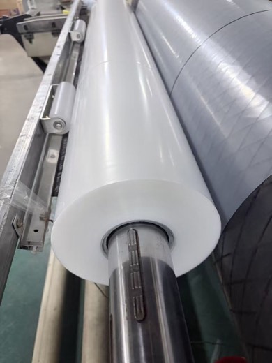PE film roll on production line