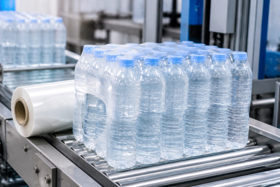 PE shrink film for beverage multipack packaging