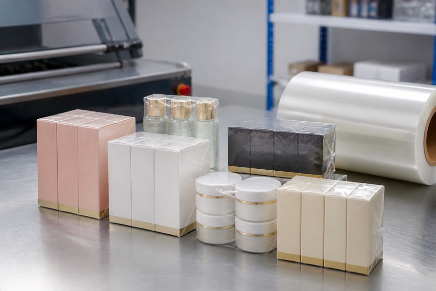 POF shrink film for retail product packaging
